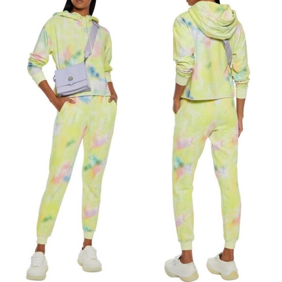 NEW Alice + Olivia French Terry Joggers Beach Tie‎ Dye High Rise Size XL Pants - Picture 2 of 13